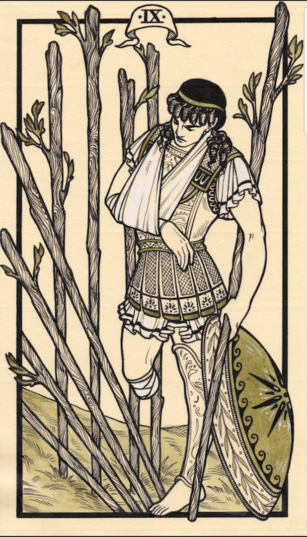 Nine of Wands — Fyodor Pavlov Tarot
