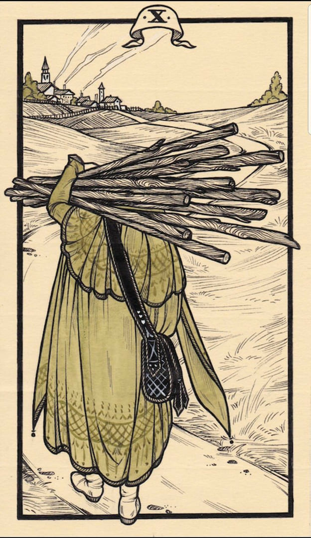 Ten of Wands — Fyodor Pavlov Tarot