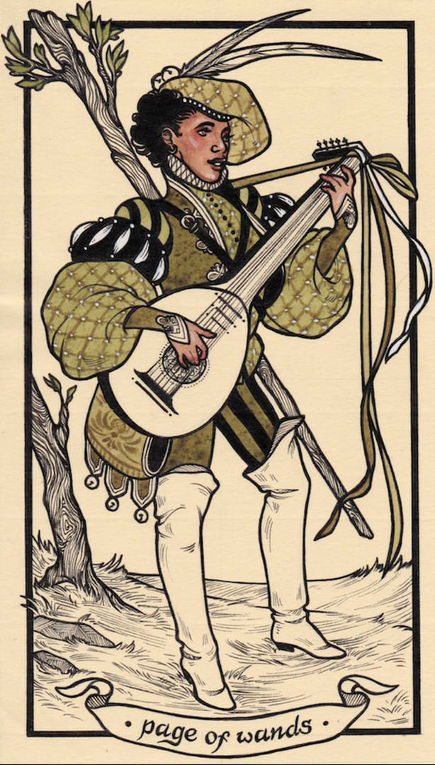 Page of Wands — Fyodor Pavlov Tarot