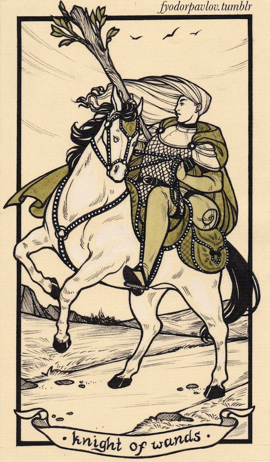 Knight of Wands — Fyodor Pavlov Tarot