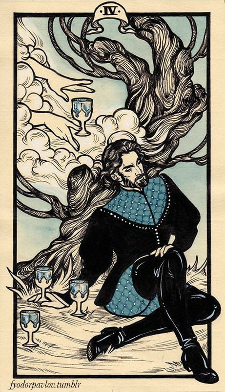 Four of Cups — Fyodor Pavlov Tarot