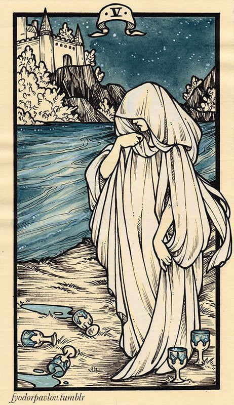 Five of Cups — Fyodor Pavlov Tarot