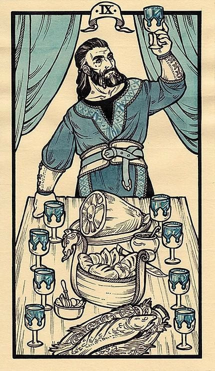 Nine of Cups — Fyodor Pavlov Tarot