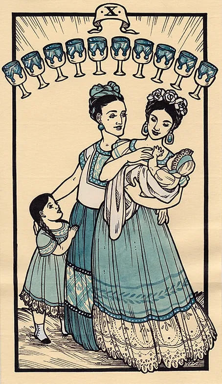 Diez de Copas — Fyodor Pavlov Tarot