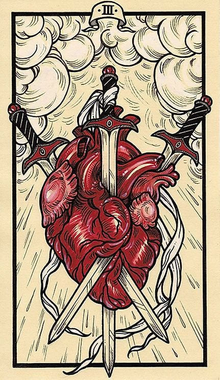 Three of Swords — Fyodor Pavlov Tarot