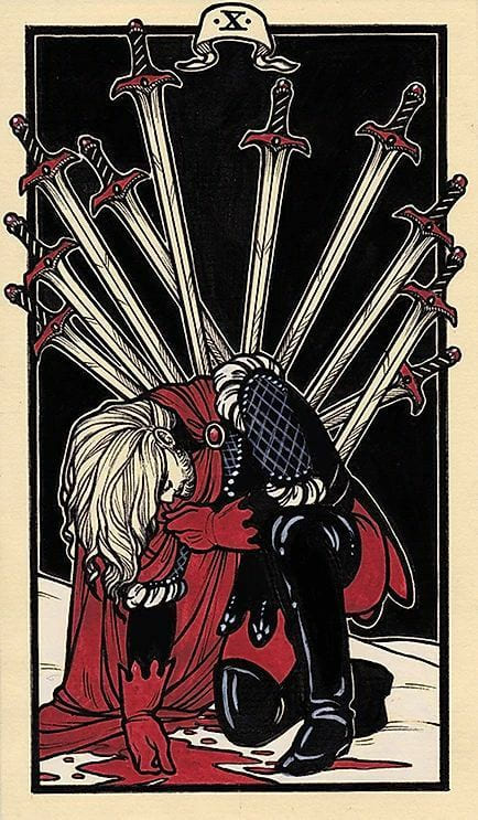 Diez de Espadas — Fyodor Pavlov Tarot