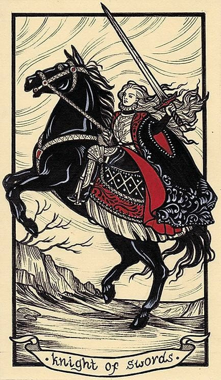 Knight of Swords — Fyodor Pavlov Tarot