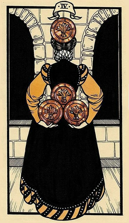 Four of Pentacles — Fyodor Pavlov Tarot