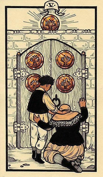 Five of Pentacles — Fyodor Pavlov Tarot