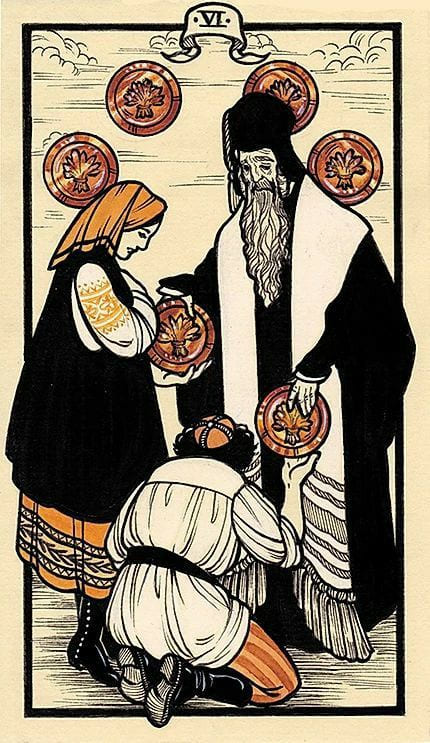 Six of Pentacles — Fyodor Pavlov Tarot