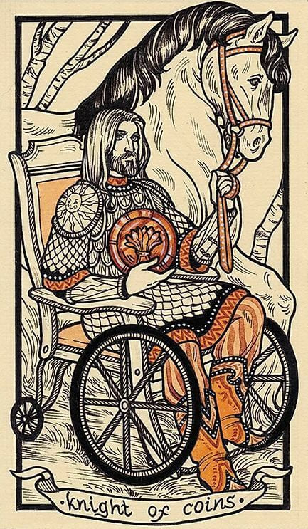 Knight of Pentacles — Fyodor Pavlov Tarot