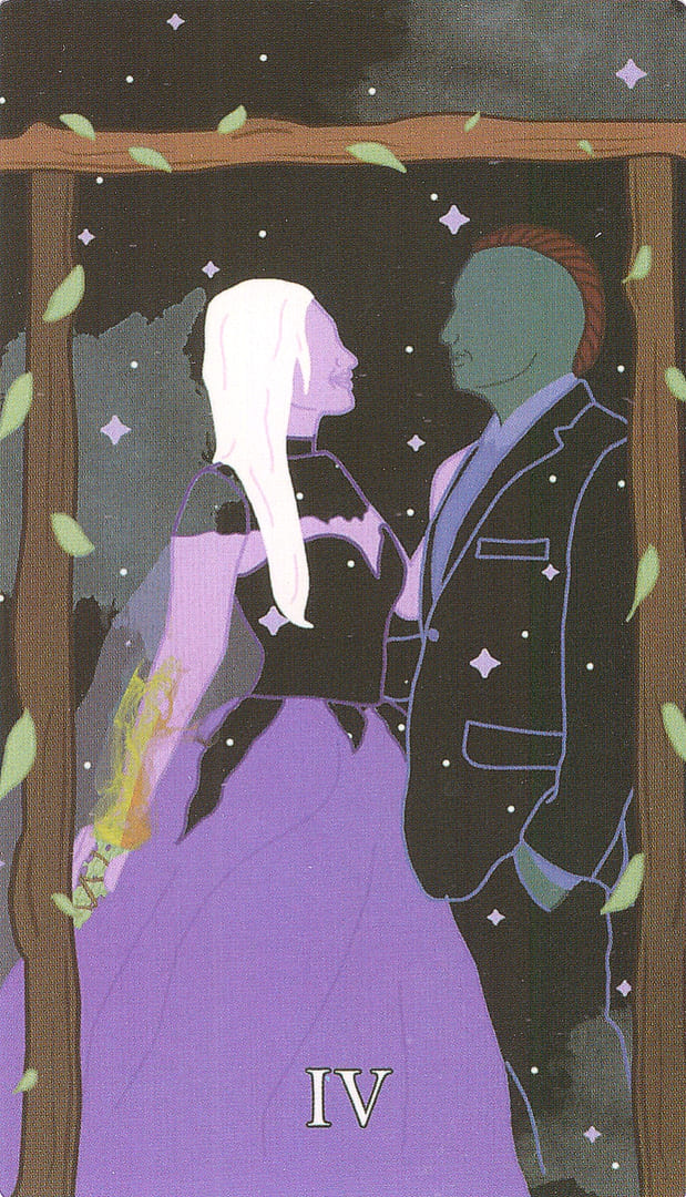Four of Wands — The Cosmic Coven Tarot