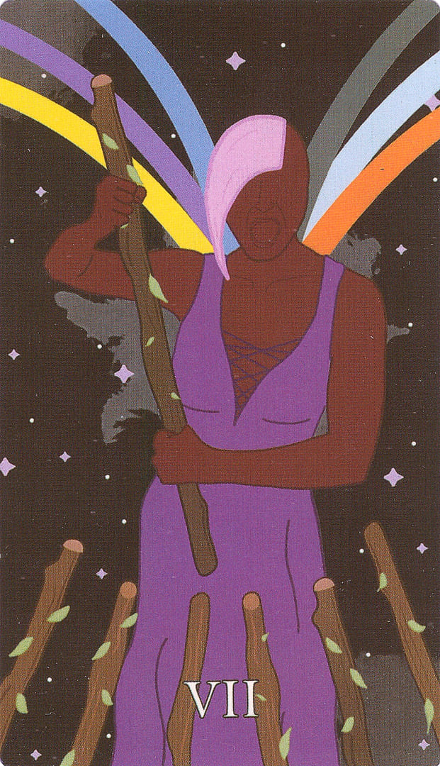 Seven of Wands — The Cosmic Coven Tarot