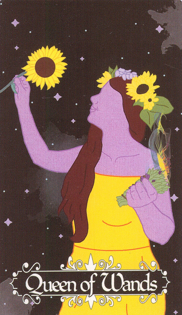 Queen of Wands — The Cosmic Coven Tarot