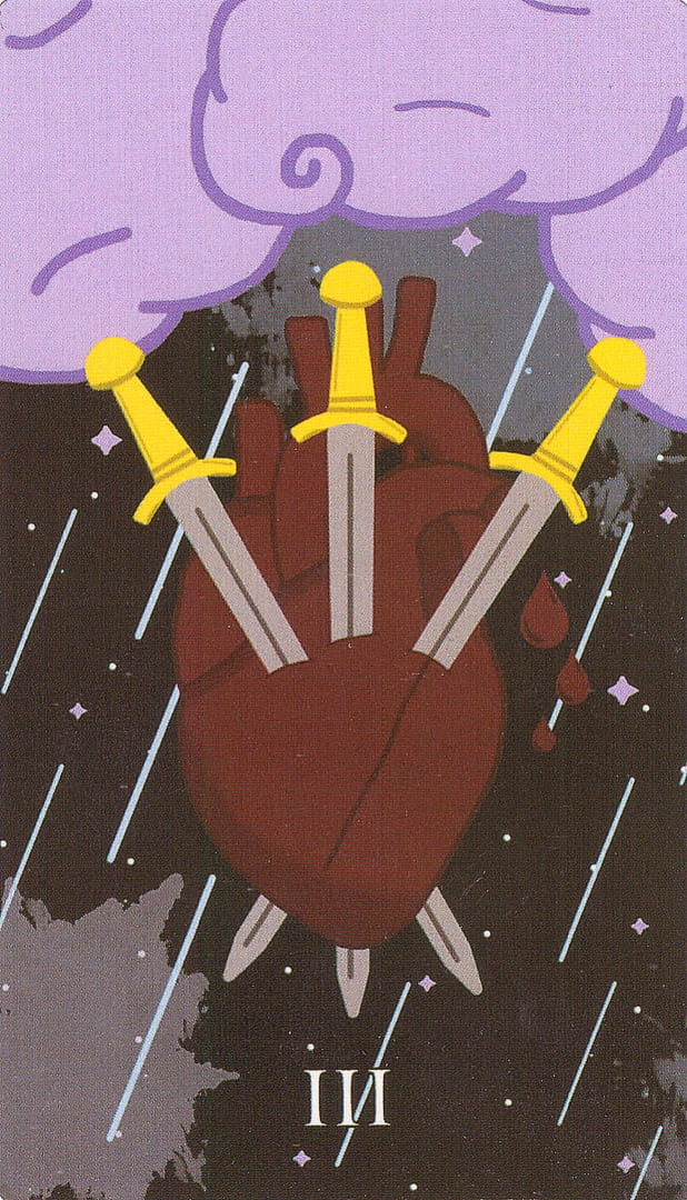 Three of Swords — The Cosmic Coven Tarot