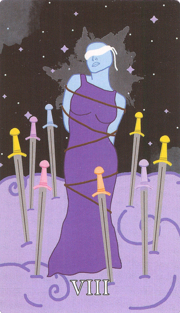 Ocho de Espadas — Cosmic Coven Tarot