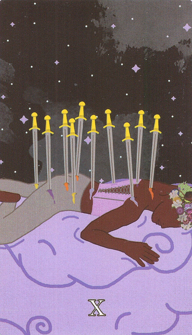 Diez de Espadas — Cosmic Coven Tarot