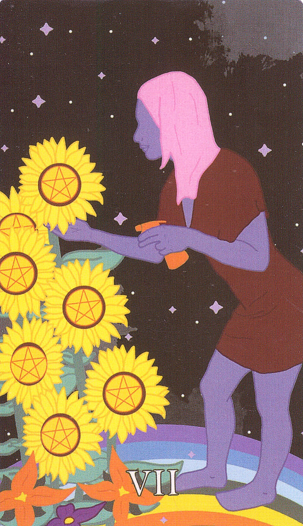 Seven of Pentacles — The Cosmic Coven Tarot