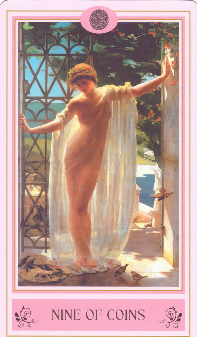 Nueve de Oros — Tarot of Aphrodite