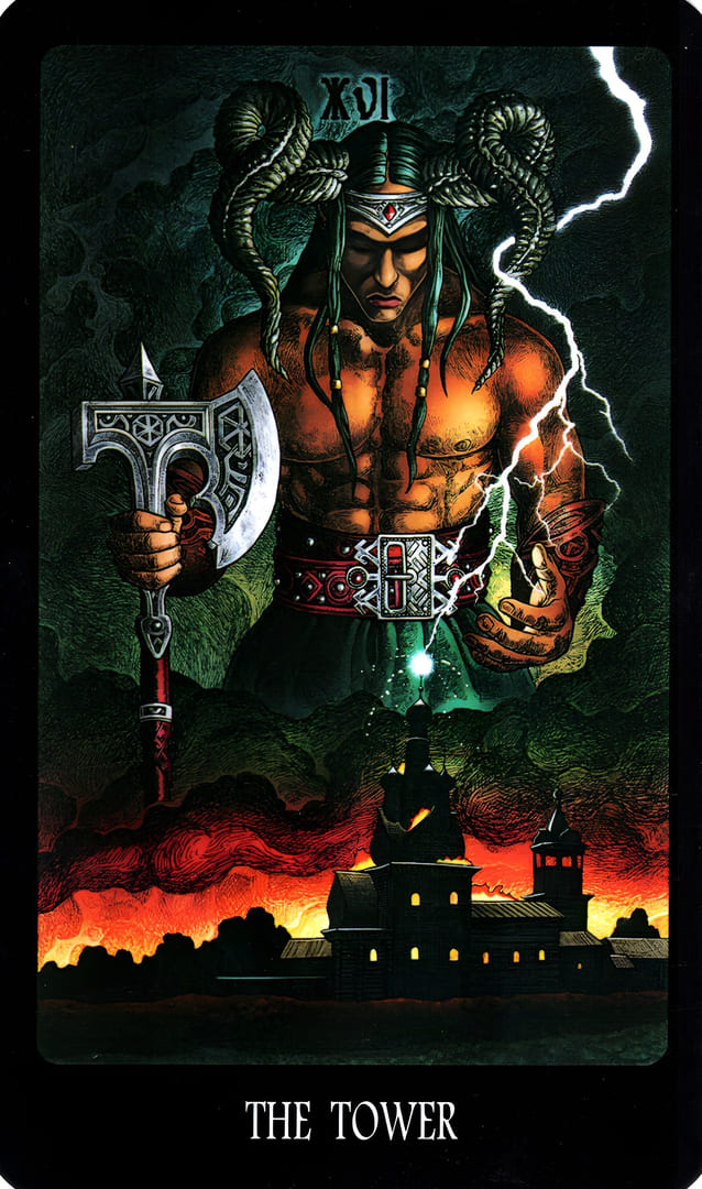 The Tower — The Slavic Legends Tarot