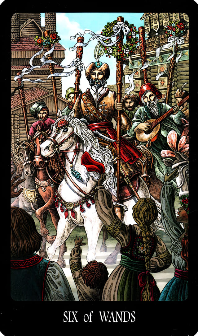 Six of Wands — The Slavic Legends Tarot