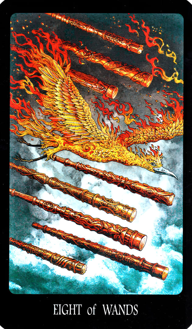 Eight of Wands — The Slavic Legends Tarot
