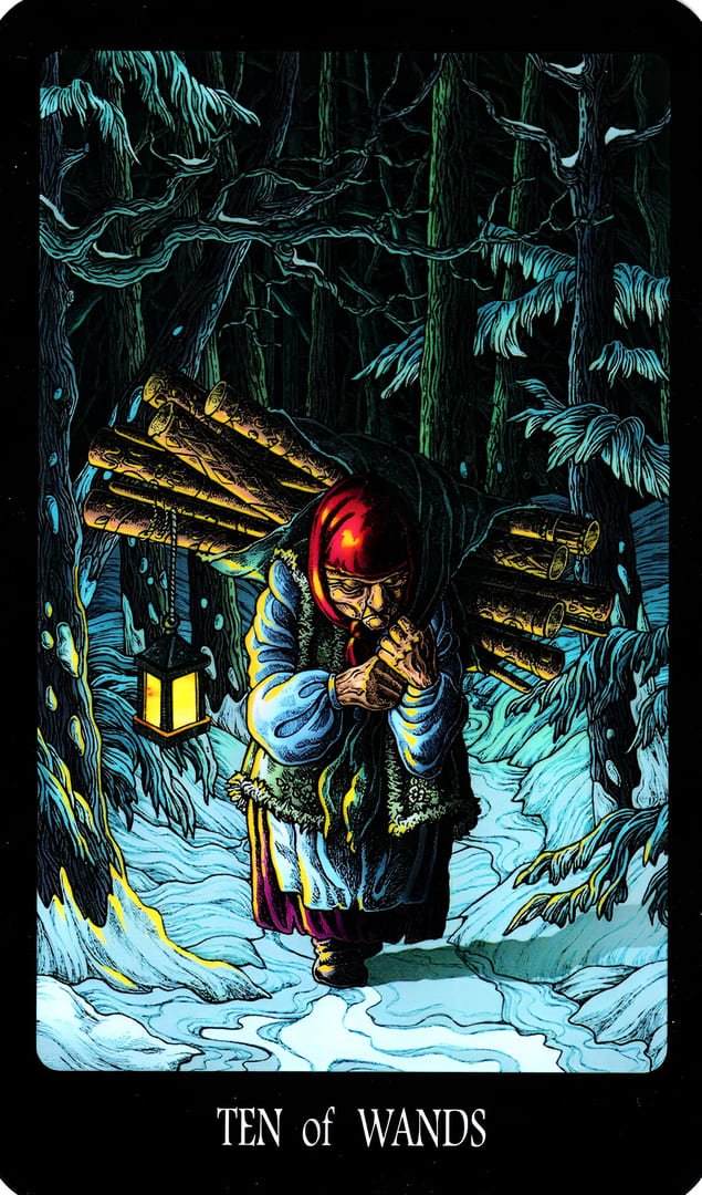 Ten of Wands — The Slavic Legends Tarot
