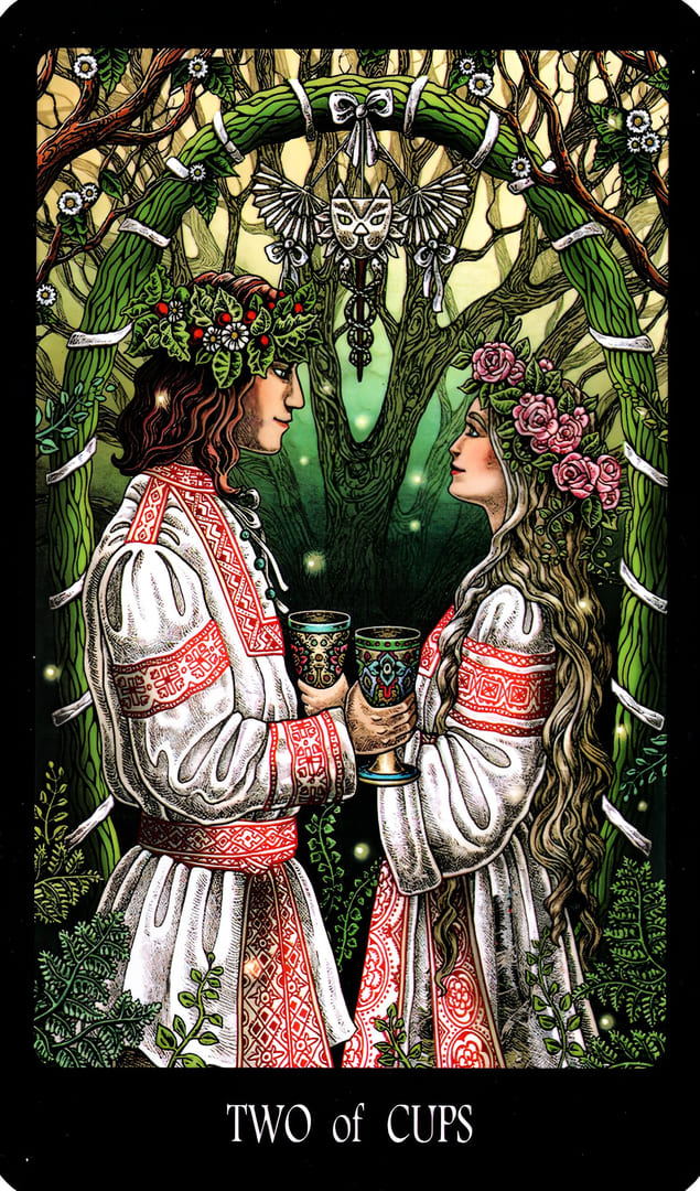 Two of Cups — The Slavic Legends Tarot