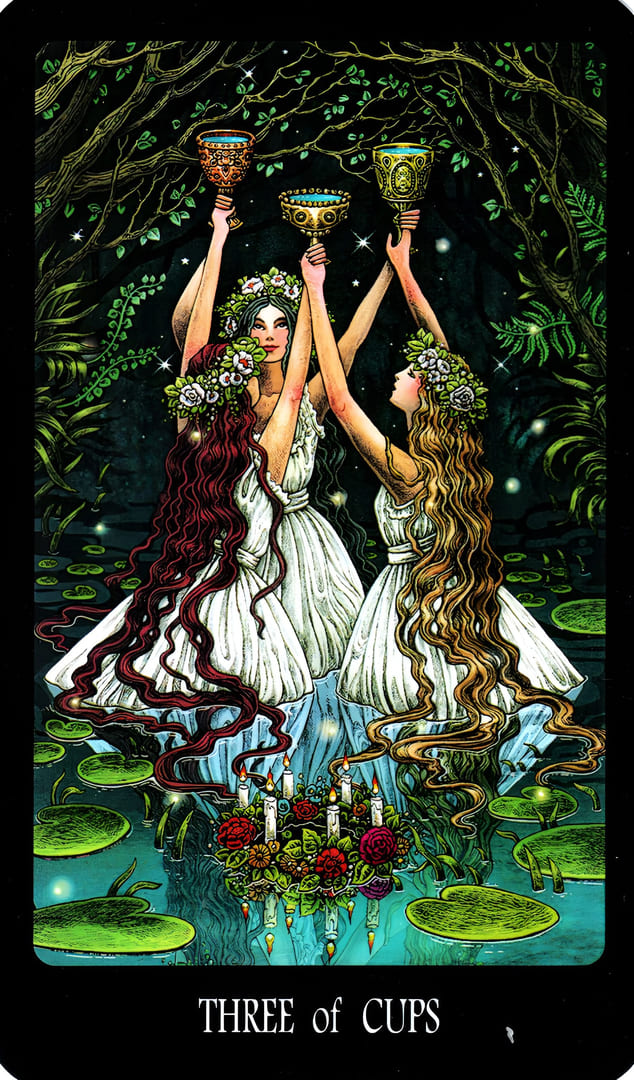 Three of Cups — The Slavic Legends Tarot