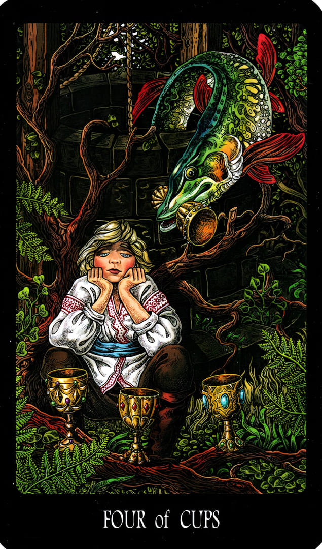 Four of Cups — The Slavic Legends Tarot