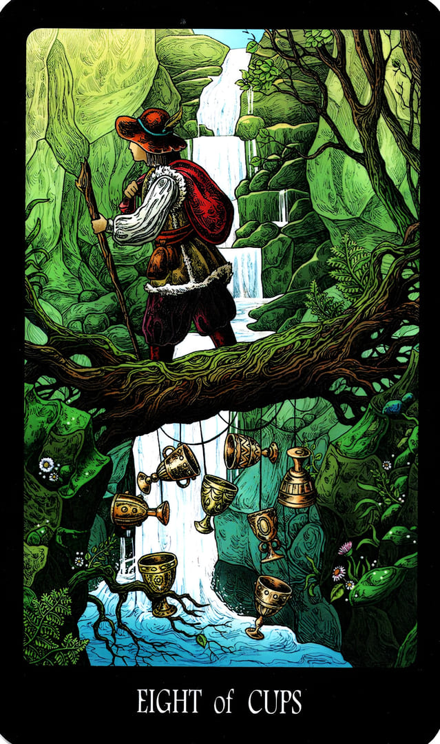 Eight of Cups — The Slavic Legends Tarot