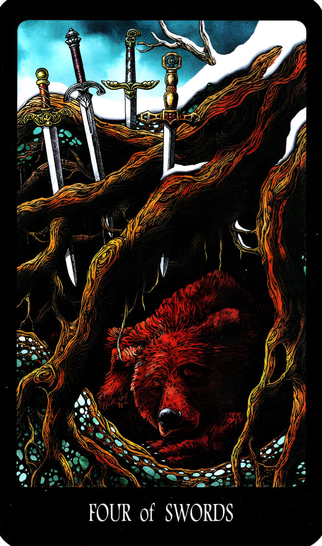 Four of Swords — The Slavic Legends Tarot