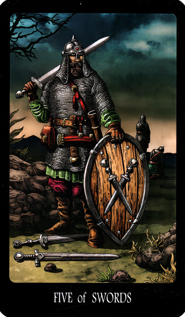Five of Swords — The Slavic Legends Tarot
