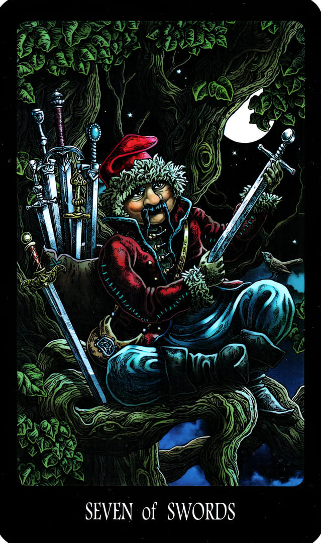 Seven of Swords — The Slavic Legends Tarot