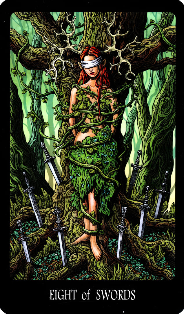 Eight of Swords — The Slavic Legends Tarot