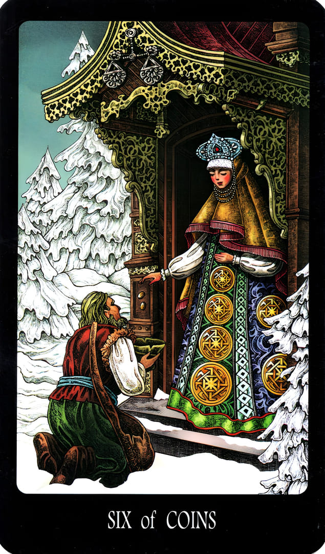 Six of Pentacles — The Slavic Legends Tarot
