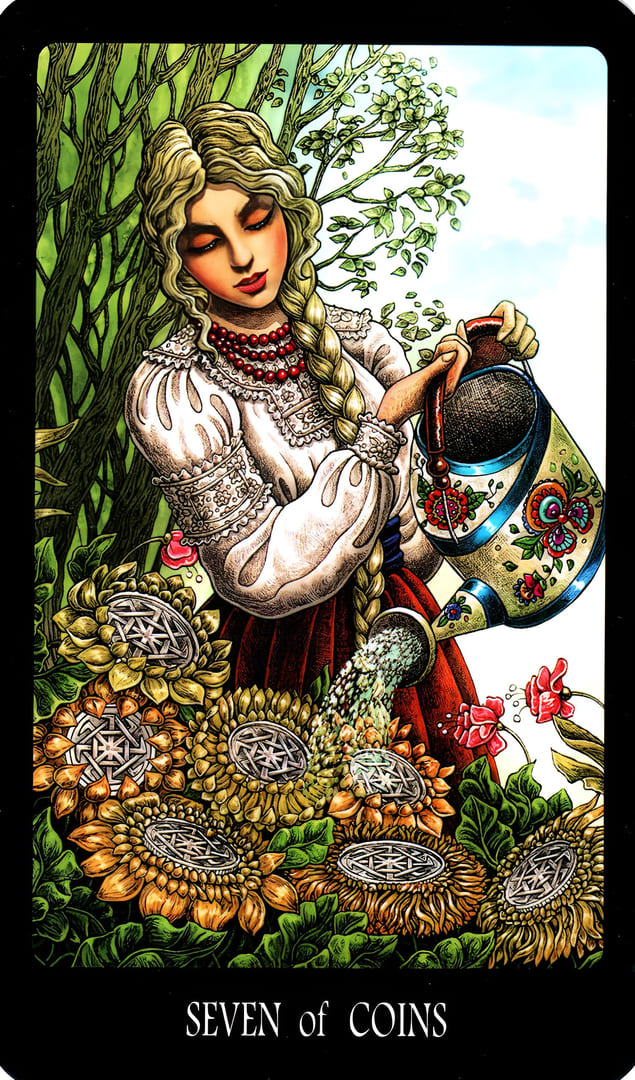 Seven of Pentacles — The Slavic Legends Tarot