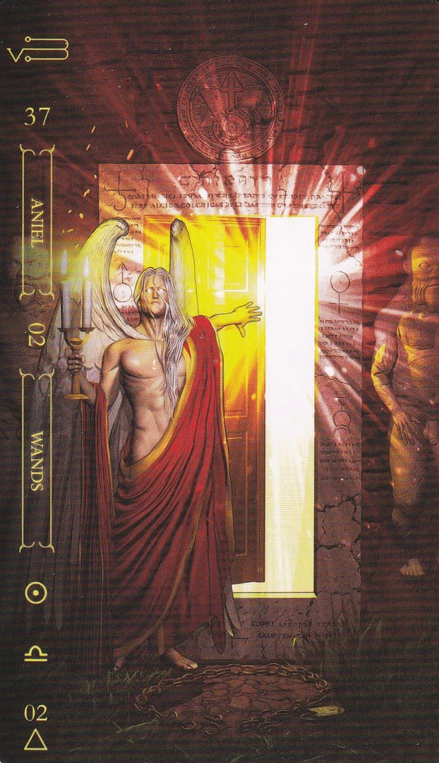 Dos de Bastos — Notoria Tarot