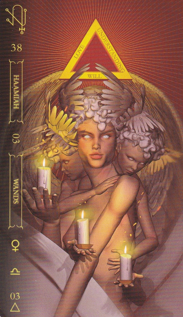 Tres de Bastos — Notoria Tarot