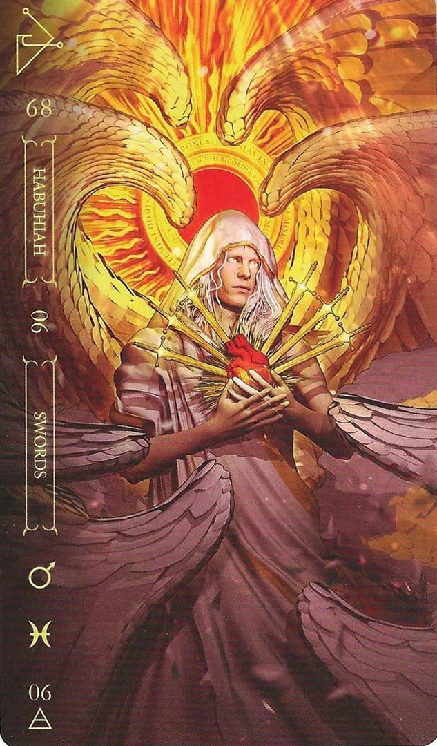 Seis de Espadas — Notoria Tarot