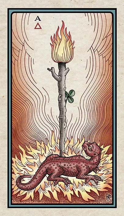 As de Bastos — Alchemical Tarot