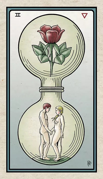 Dos de Copas — Alchemical Tarot
