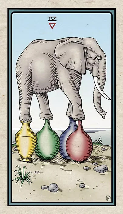 Cuatro de Copas — Alchemical Tarot