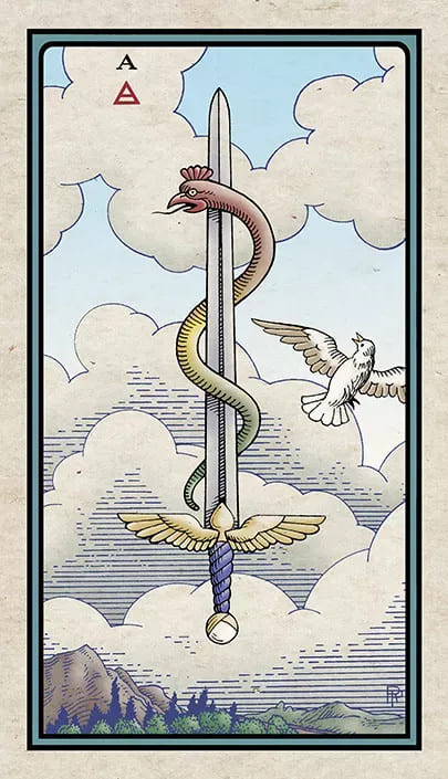 As de Espadas — Alchemical Tarot
