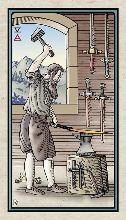 Cinco de Espadas — Alchemical Tarot