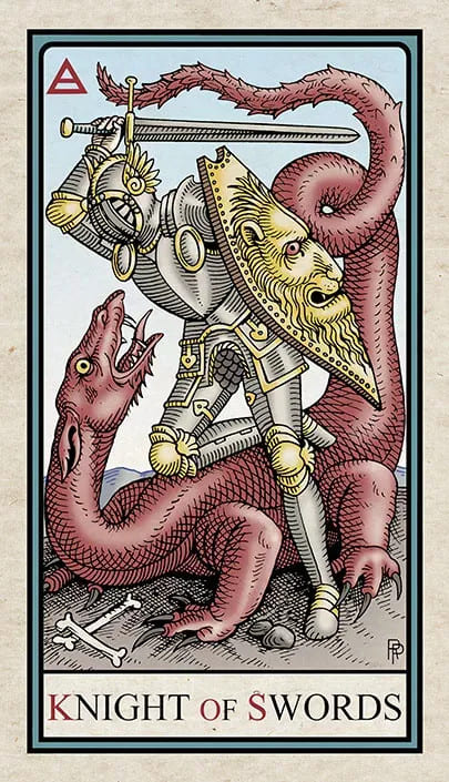 Caballo de Espadas — Alchemical Tarot