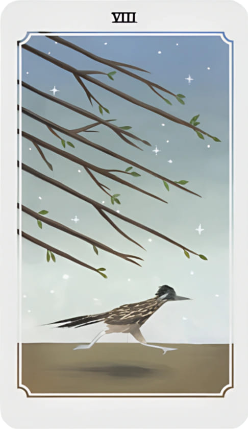 Ocho de Bastos — Anima Mundi Tarot