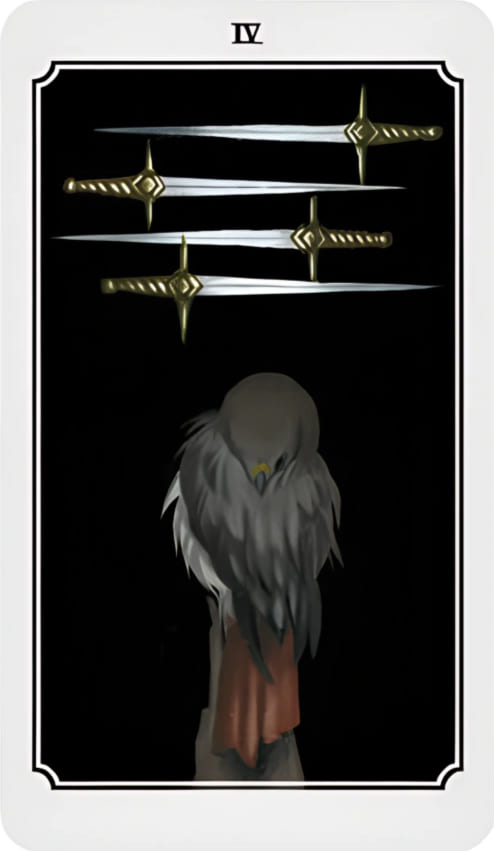 Cuatro de Espadas — Anima Mundi Tarot