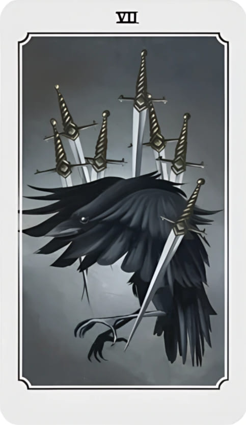 Siete de Espadas — Anima Mundi Tarot
