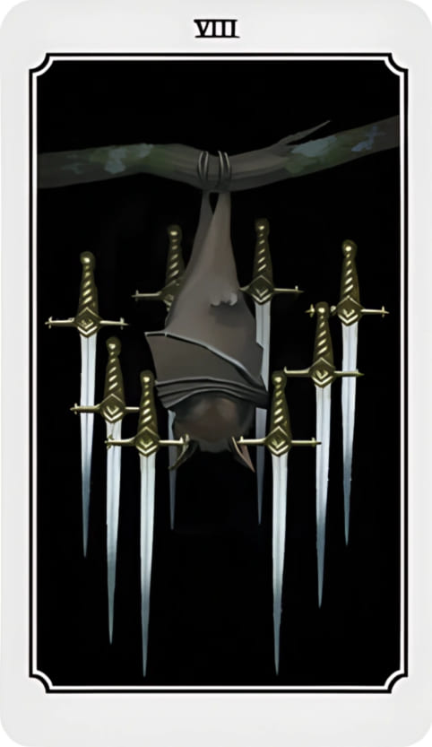 Ocho de Espadas — Anima Mundi Tarot